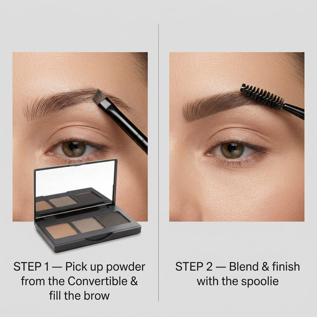 Double Ended Eyebrow Brush